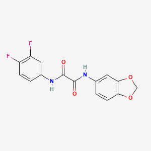 molecular formula C15H10F2N2O4 B2812059 N-(2H-1,3-benzodioxol-5-yl)-N'-(3,4-difluorophenyl)ethanediamide CAS No. 941963-04-8