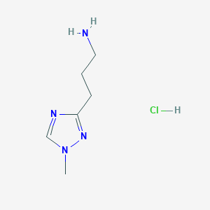 molecular formula C6H13ClN4 B2812063 3-(1-methyl-1H-1,2,4-triazol-3-yl)propan-1-amine hydrochloride CAS No. 1909326-22-2