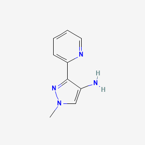 molecular formula C9H10N4 B2812091 1-methyl-3-(pyridin-2-yl)-1H-pyrazol-4-amine CAS No. 1220709-84-1