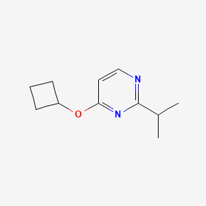 molecular formula C11H16N2O B2812101 4-Cyclobutoxy-2-(propan-2-yl)pyrimidine CAS No. 2175978-65-9
