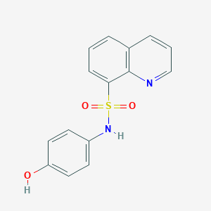 molecular formula C15H12N2O3S B281211 N-(4-hydroxyphenyl)quinoline-8-sulfonamide 