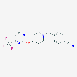 4-[[4-[4-(Trifluoromethyl)pyrimidin-2-yl]oxypiperidin-1-yl]methyl]benzonitrile