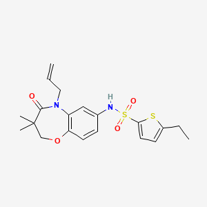 N-(5-allyl-3,3-dimethyl-4-oxo-2,3,4,5-tetrahydrobenzo[b][1,4]oxazepin-7-yl)-5-ethylthiophene-2-sulfonamide