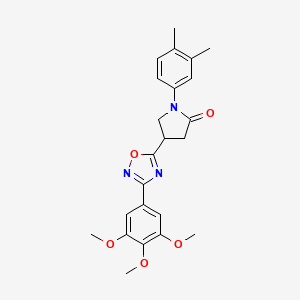 1-(3,4-Dimethylphenyl)-4-(3-(3,4,5-trimethoxyphenyl)-1,2,4-oxadiazol-5-yl)pyrrolidin-2-one