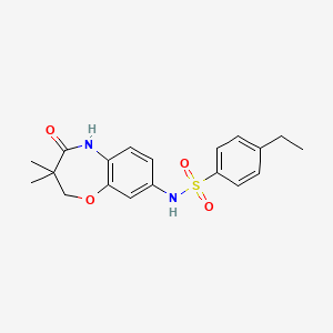 N-(3,3-dimethyl-4-oxo-2,3,4,5-tetrahydrobenzo[b][1,4]oxazepin-8-yl)-4-ethylbenzenesulfonamide
