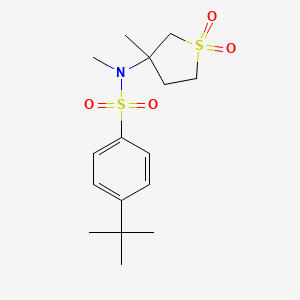 4-tert-butyl-N-methyl-N-(3-methyl-1,1-dioxo-1lambda6-thiolan-3-yl)benzene-1-sulfonamide