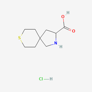 8-Thia-2-azaspiro[4.5]decane-3-carboxylic acid;hydrochloride