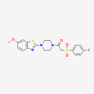 2-((4-Fluorophenyl)sulfonyl)-1-(4-(6-methoxybenzo[d]thiazol-2-yl)piperazin-1-yl)ethanone