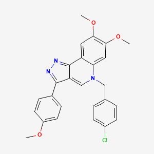 5-(4-chlorobenzyl)-7,8-dimethoxy-3-(4-methoxyphenyl)-5H-pyrazolo[4,3-c]quinoline