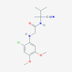 2-[(2-chloro-4,5-dimethoxyphenyl)amino]-N-(1-cyano-1,2-dimethylpropyl)acetamide