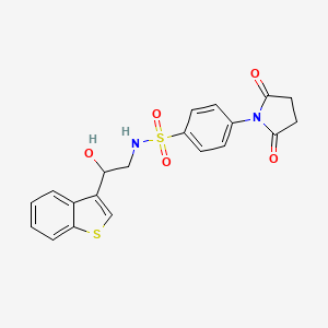 N-(2-(benzo[b]thiophen-3-yl)-2-hydroxyethyl)-4-(2,5-dioxopyrrolidin-1-yl)benzenesulfonamide