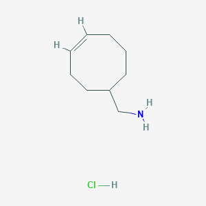 molecular formula C9H18ClN B2812218 Cyclooct-4-en-1-ylmethanamine hydrochloride CAS No. 2138816-85-8