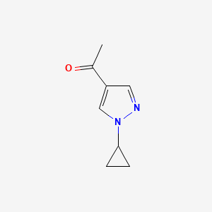 molecular formula C8H10N2O B2812247 1-(1-cyclopropyl-1H-pyrazol-4-yl)ethan-1-one CAS No. 1784673-98-8