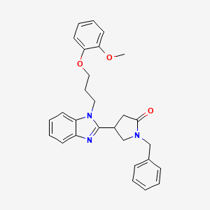 1-benzyl-4-(1-(3-(2-methoxyphenoxy)propyl)-1H-benzo[d]imidazol-2-yl)pyrrolidin-2-one