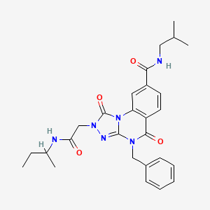 4-benzyl-2-[2-(sec-butylamino)-2-oxoethyl]-N-isobutyl-1,5-dioxo-1,2,4,5-tetrahydro[1,2,4]triazolo[4,3-a]quinazoline-8-carboxamide