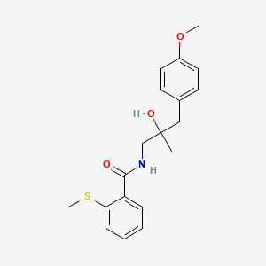 N-(2-hydroxy-3-(4-methoxyphenyl)-2-methylpropyl)-2-(methylthio)benzamide