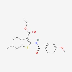 Ethyl 2-{[(4-methoxyphenyl)carbonyl]amino}-6-methyl-4,5,6,7-tetrahydro-1-benzothiophene-3-carboxylate