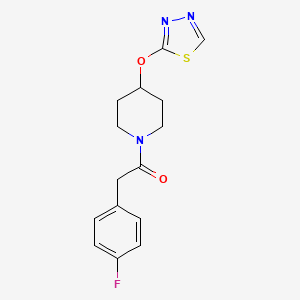 1-(4-((1,3,4-Thiadiazol-2-yl)oxy)piperidin-1-yl)-2-(4-fluorophenyl)ethan-1-one