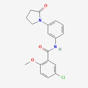 5-chloro-2-methoxy-N-[3-(2-oxopyrrolidin-1-yl)phenyl]benzamide
