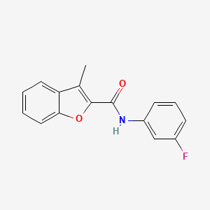molecular formula C16H12FNO2 B2812299 N-(3-fluorophenyl)-3-methyl-1-benzofuran-2-carboxamide CAS No. 460993-39-9