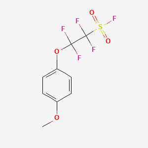 molecular formula C9H7F5O4S B2812343 4-Methoxyphenoxytetrafluoroethanesulphonyl fluoride CAS No. 2368872-00-6
