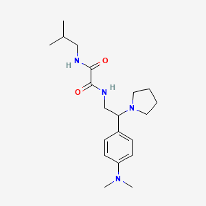 molecular formula C20H32N4O2 B2812347 N'-{2-[4-(dimethylamino)phenyl]-2-(pyrrolidin-1-yl)ethyl}-N-(2-methylpropyl)ethanediamide CAS No. 941995-10-4
