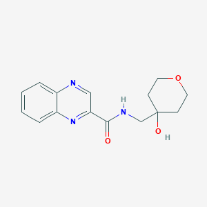 molecular formula C15H17N3O3 B2812356 N-[(4-hydroxyoxan-4-yl)methyl]quinoxaline-2-carboxamide CAS No. 1351591-58-6