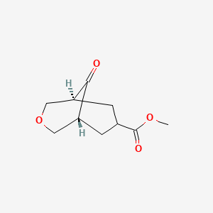 molecular formula C10H14O4 B2812357 Methyl (1S,5R)-9-oxo-3-oxabicyclo[3.3.1]nonane-7-carboxylate CAS No. 625100-09-6