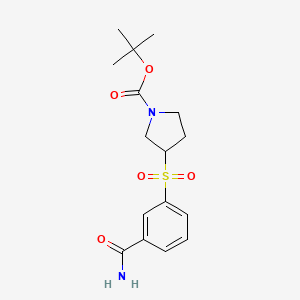 3-(3-Carbamoylphenylsulfonyl)pyrrolidine-1-carboxylic acid tert-butyl ester