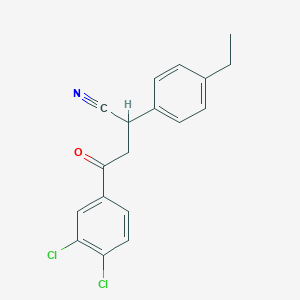 4-(3,4-Dichlorophenyl)-2-(4-ethylphenyl)-4-oxobutanenitrile