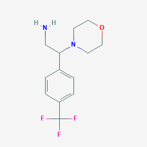 molecular formula C13H17F3N2O B2812384 2-Morpholin-4-Yl-2-[4-(Trifluoromethyl)Phenyl]Ethylamine CAS No. 885950-67-4
