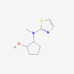 molecular formula C9H14N2OS B2812397 2-[Methyl(1,3-thiazol-2-yl)amino]cyclopentan-1-ol CAS No. 2140787-15-9
