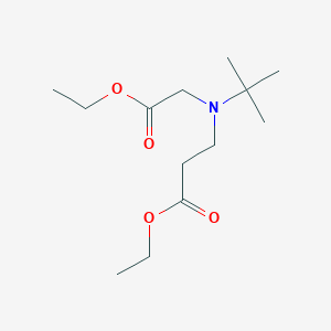 molecular formula C13H25NO4 B2812520 Ethyl 3-[tert-butyl(2-ethoxy-2-oxoethyl)amino]propanoate CAS No. 2058638-68-7