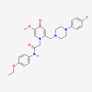 molecular formula C27H31FN4O4 B2812524 N-(4-ethoxyphenyl)-2-(2-((4-(4-fluorophenyl)piperazin-1-yl)methyl)-5-methoxy-4-oxopyridin-1(4H)-yl)acetamide CAS No. 921481-56-3