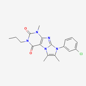 8-(3-chlorophenyl)-1,6,7-trimethyl-3-propyl-1H-imidazo[2,1-f]purine-2,4(3H,8H)-dione