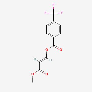 molecular formula C12H9F3O4 B2812532 3-Methoxy-3-oxo-1-propenyl 4-(trifluoromethyl)benzenecarboxylate CAS No. 400878-21-9