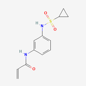 molecular formula C12H14N2O3S B2812535 N-(3-(Cyclopropanesulfonamido)phenyl)acrylamide CAS No. 2361640-42-6