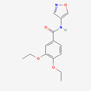 molecular formula C14H16N2O4 B2812545 3,4-diethoxy-N-(1,2-oxazol-4-yl)benzamide CAS No. 1396758-59-0