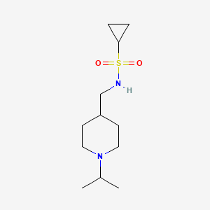 molecular formula C12H24N2O2S B2812548 N-((1-isopropylpiperidin-4-yl)methyl)cyclopropanesulfonamide CAS No. 1209391-99-0