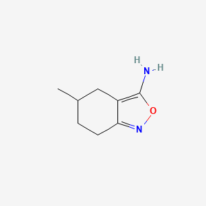 molecular formula C8H12N2O B2812552 5-Methyl-4,5,6,7-tetrahydro-2,1-benzisoxazol-3-amine CAS No. 879644-43-6