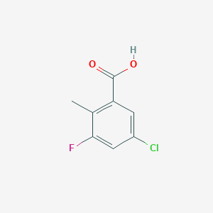 molecular formula C8H6ClFO2 B2812562 5-Chloro-3-fluoro-2-methylbenzoic acid CAS No. 1365969-71-6