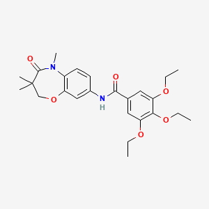 3,4,5-triethoxy-N-(3,3,5-trimethyl-4-oxo-2,3,4,5-tetrahydrobenzo[b][1,4]oxazepin-8-yl)benzamide