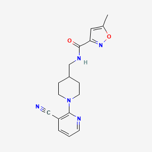 N-((1-(3-cyanopyridin-2-yl)piperidin-4-yl)methyl)-5-methylisoxazole-3-carboxamide