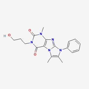 2-(3-Hydroxypropyl)-4,7,8-trimethyl-6-phenylpurino[7,8-a]imidazole-1,3-dione