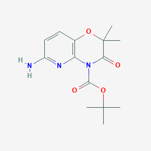 4H-Pyrido[3,2-b]-1,4-oxazine-4-carboxylic acid, 6-amino-2,3-dihydro-2,2-dimethyl-3-oxo-, 1,1-dimethylethyl ester