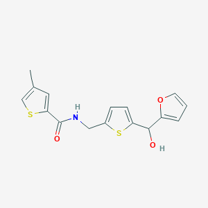 N-((5-(furan-2-yl(hydroxy)methyl)thiophen-2-yl)methyl)-4-methylthiophene-2-carboxamide