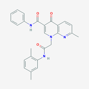 1-(2-((2,5-dimethylphenyl)amino)-2-oxoethyl)-7-methyl-4-oxo-N-phenyl-1,4-dihydro-1,8-naphthyridine-3-carboxamide