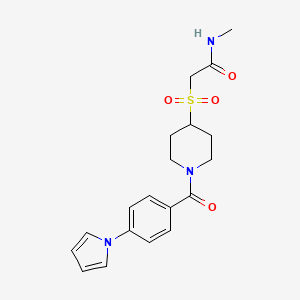 2-((1-(4-(1H-pyrrol-1-yl)benzoyl)piperidin-4-yl)sulfonyl)-N-methylacetamide