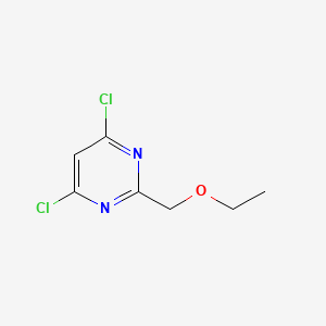 molecular formula C7H8Cl2N2O B2812602 4,6-Dichloro-2-(ethoxymethyl)pyrimidine CAS No. 3122-82-5