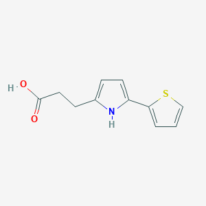 molecular formula C11H11NO2S B2812609 3-(5-Thiophen-2-yl-1H-pyrrol-2-yl)-propionic acid 